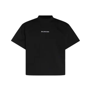 BLACK COTTON T-SHIRT
