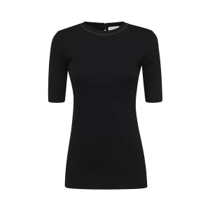 BLACK COTTON T-SHIRT