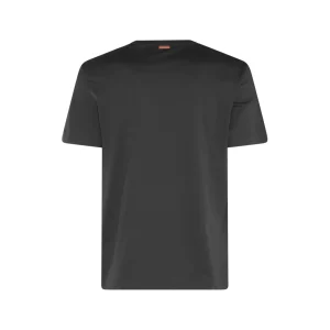 BLACK COTTON T-SHIRT
