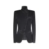 BLACK DENIM COTTON BLAZER
