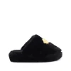 BLACK FAUX FUR MEDUSA HOME SLIPPERS