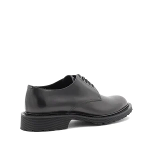 BLACK LEATHER ARMY LACE UP SHOES