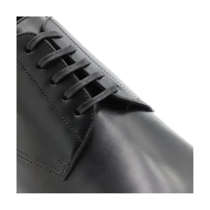 BLACK LEATHER ARMY LACE UP SHOES