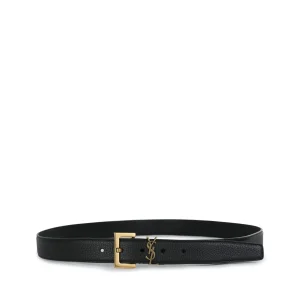 BLACK LEATHER BELT