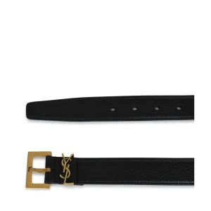 BLACK LEATHER BELT