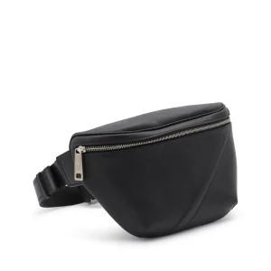 BLACK LEATHER BELT BAG
