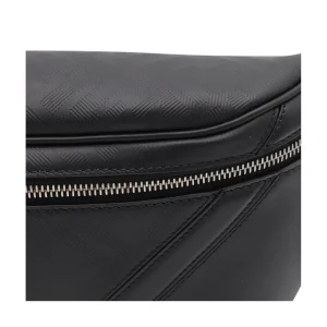 BLACK LEATHER BELT BAG