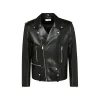 BLACK LEATHER BIKER JACKET