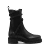 BLACK LEATHER CLEO BOOTS
