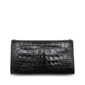 BLACK LEATHER CROSSBODY BAG
