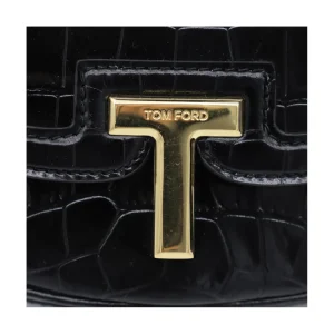 BLACK LEATHER CROSSBODY BAG
