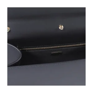 BLACK LEATHER CROSSBODY BAG
