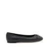 BLACK LEATHER FLATS