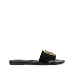 BLACK LEATHER FLATS