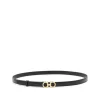 BLACK LEATHER GANCINI BELT
