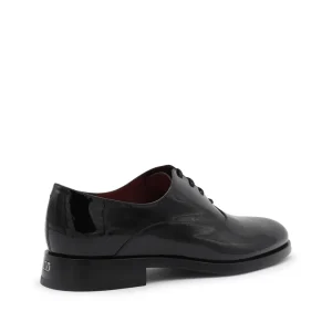 BLACK LEATHER LACE UP SHOES