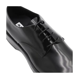 BLACK LEATHER LACE UP SHOES