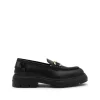 BLACK LEATHER LOAFERS