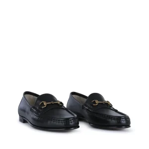 BLACK LEATHER LOAFERS