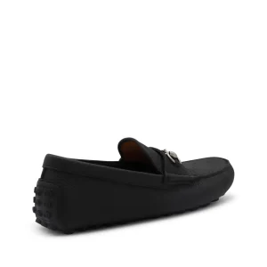 BLACK LEATHER LOAFERS