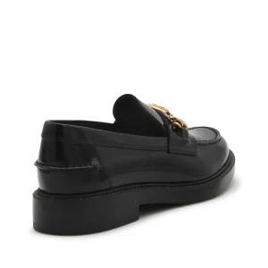 BLACK LEATHER LOAFERS