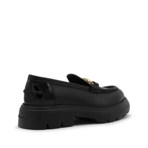 BLACK LEATHER LOAFERS
