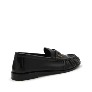 BLACK LEATHER LOAFERS