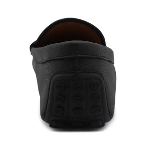 BLACK LEATHER LOAFERS