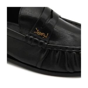 BLACK LEATHER LOAFERS