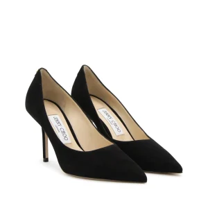 BLACK LEATHER LOVE 85 PUMPS