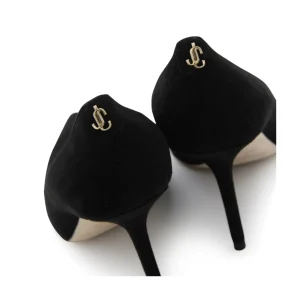 BLACK LEATHER LOVE 85 PUMPS