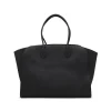 BLACK LEATHER MARLO TOTE