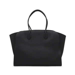 BLACK LEATHER MARLO TOTE