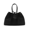 BLACK LEATHER PINACOTECA TOP HANDLE BAG
