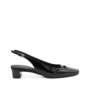 BLACK LEATHER PUMPS