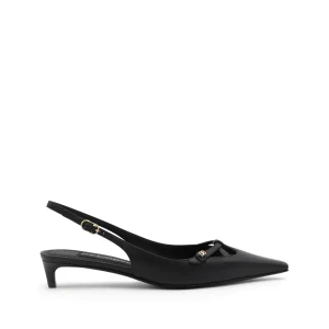 BLACK LEATHER PUMPS
