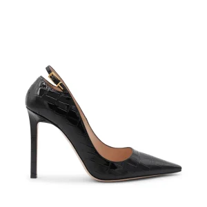 BLACK LEATHER PUMPS