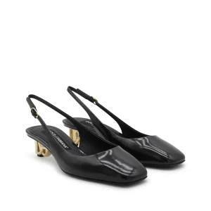 BLACK LEATHER PUMPS