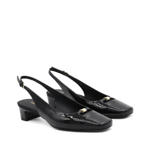 BLACK LEATHER PUMPS