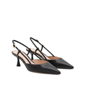 BLACK LEATHER PUMPS