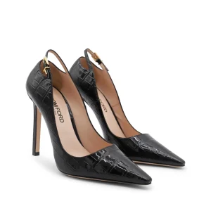 BLACK LEATHER PUMPS