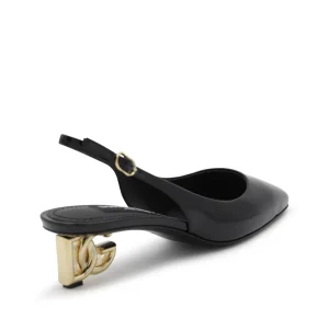 BLACK LEATHER PUMPS