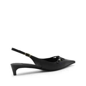 BLACK LEATHER PUMPS