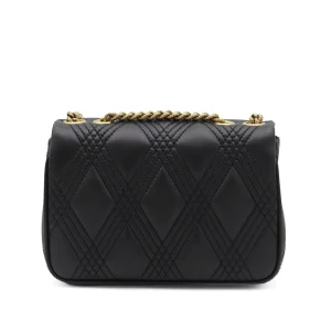 BLACK LEATHER QUILTIE 67 SHOULDER BAG