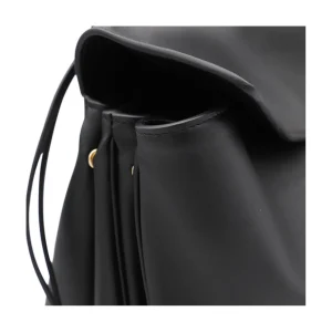 BLACK LEATHER RODEO TOP HANDLE BAG