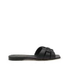 BLACK LEATHER SANDALS
