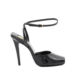 BLACK LEATHER SANDALS