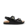BLACK LEATHER SANDALS