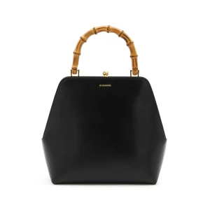 BLACK LEATHER SHOULDER BAG