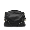 BLACK LEATHER SHOULDER BAG